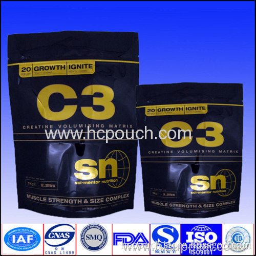 Zipper Metalized Stand Up Pouch For Packaging 